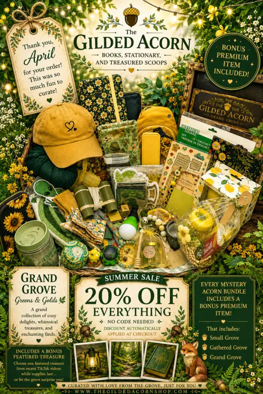 April’s green and gold Grand Grove Adventure