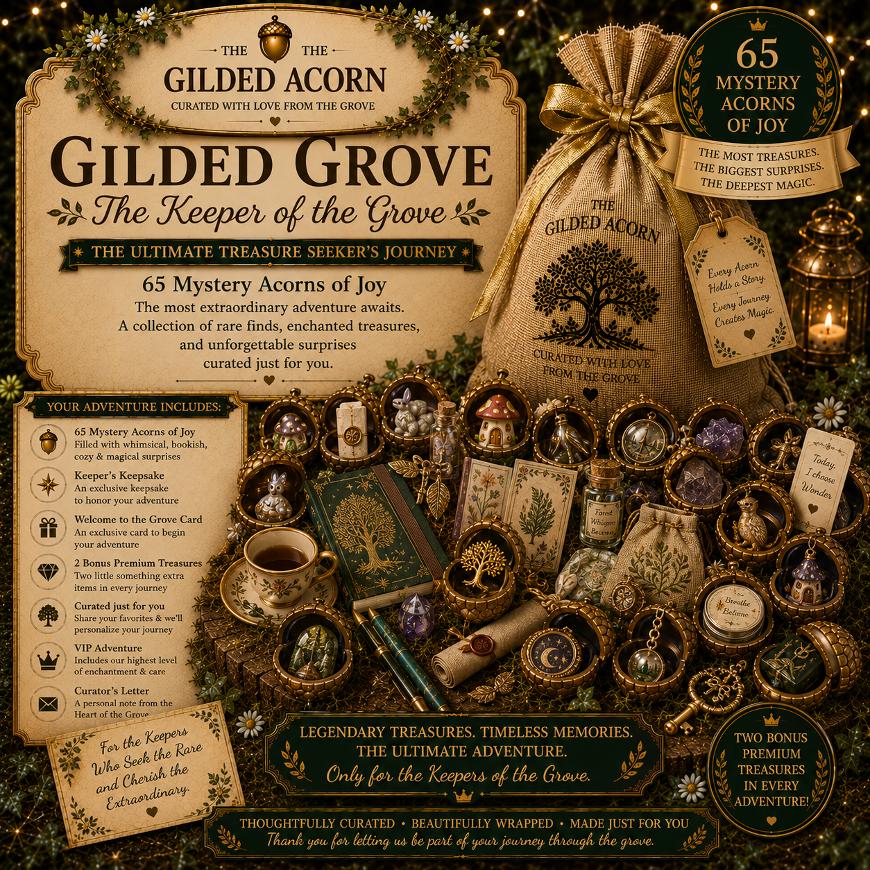 👑 Gilded Grove Adventure | The Keeper of the Grove | 65 Mystery Acorns of Joy
