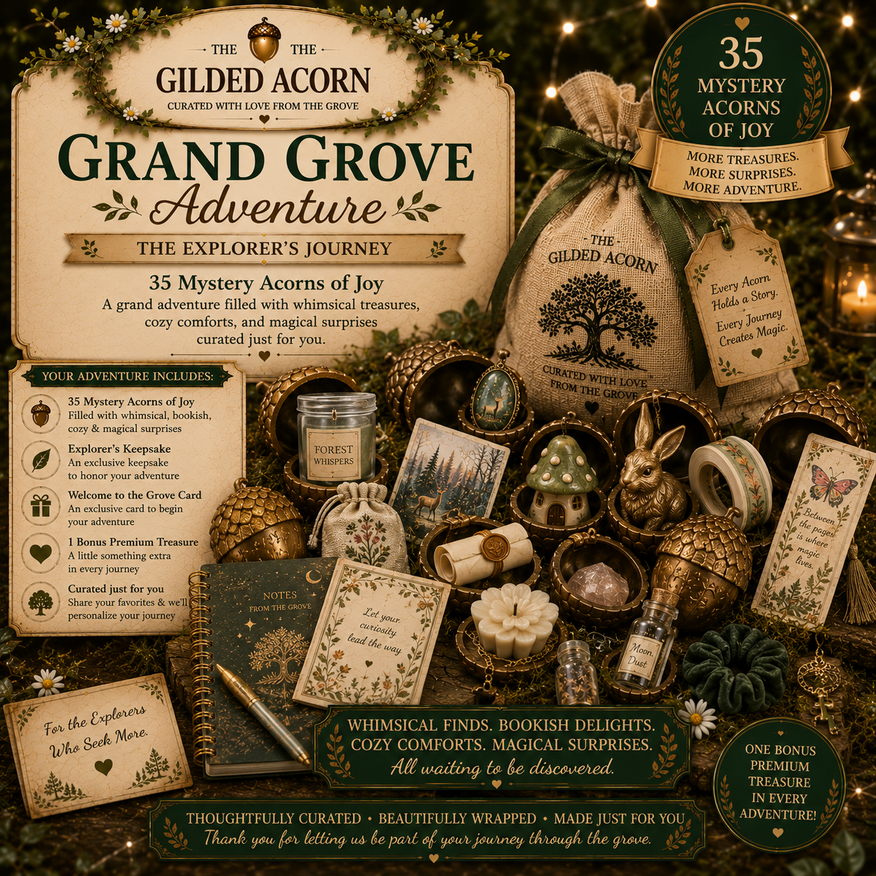 🌳 Grand Grove Adventure | The Explorer's Journey | 35 Mystery Acorns of Joy