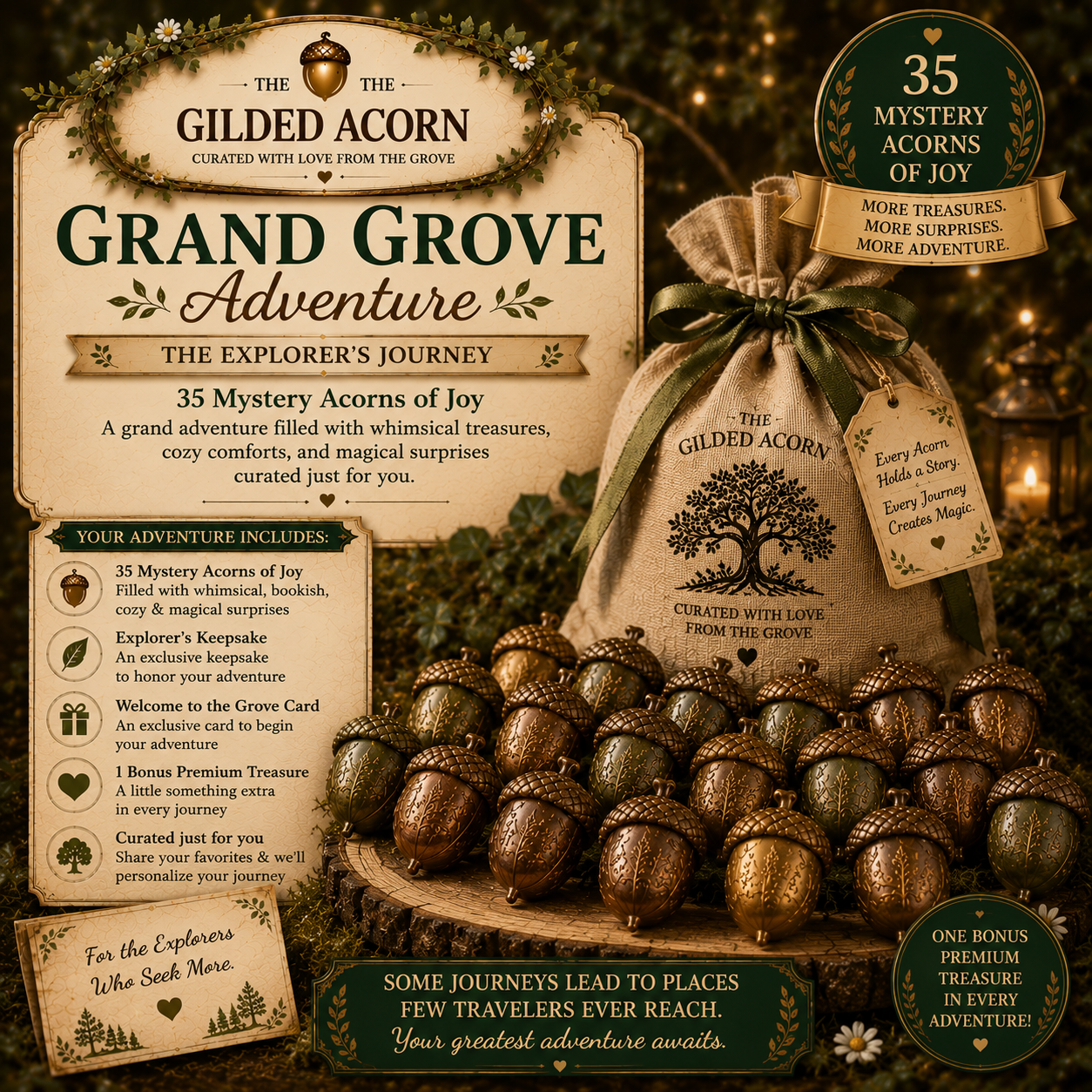 🌳 Grand Grove Adventure | The Explorer's Journey | 35 Mystery Acorns of Joy