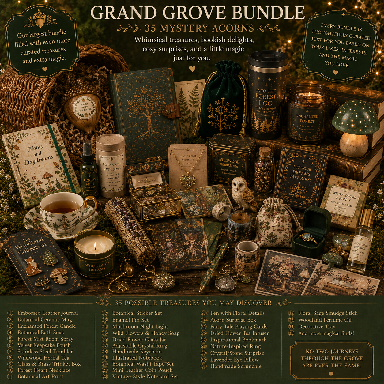 🌳 Grand Grove Bundle – 35 Mystery Acorns 🌳