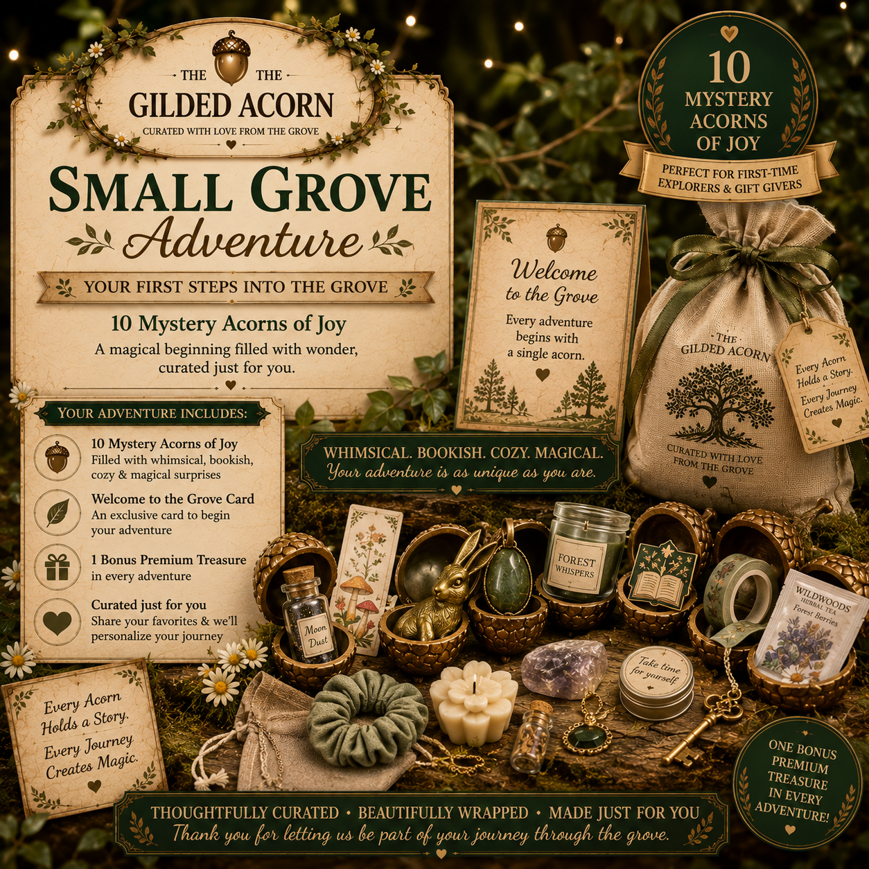 🌰 Small Grove Adventure | Your First Steps into the Grove | 10 Mystery Acorns of Joy
