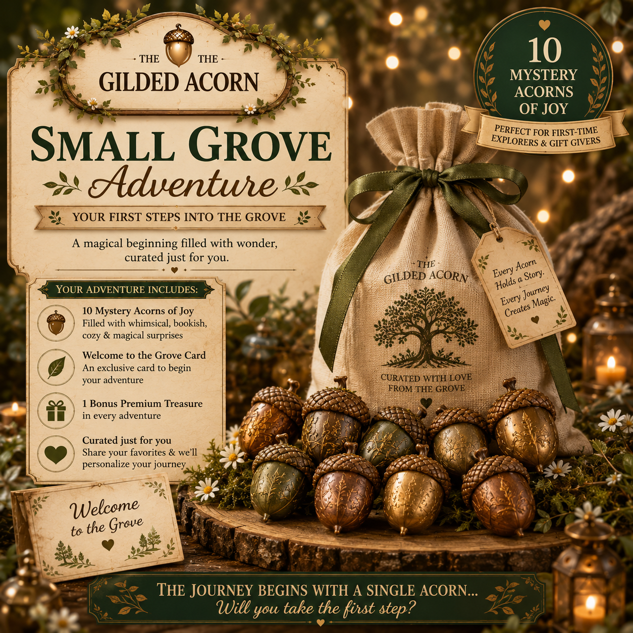 🌰 Small Grove Adventure | Your First Steps into the Grove | 10 Mystery Acorns of Joy