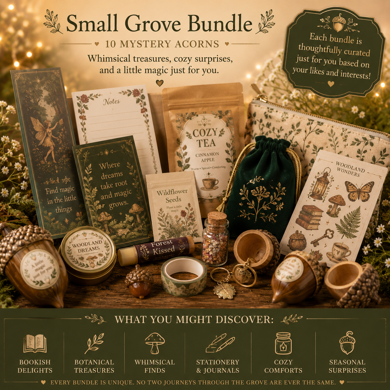 🌰 Small Grove Bundle – 10 Mystery Acorns 🌰