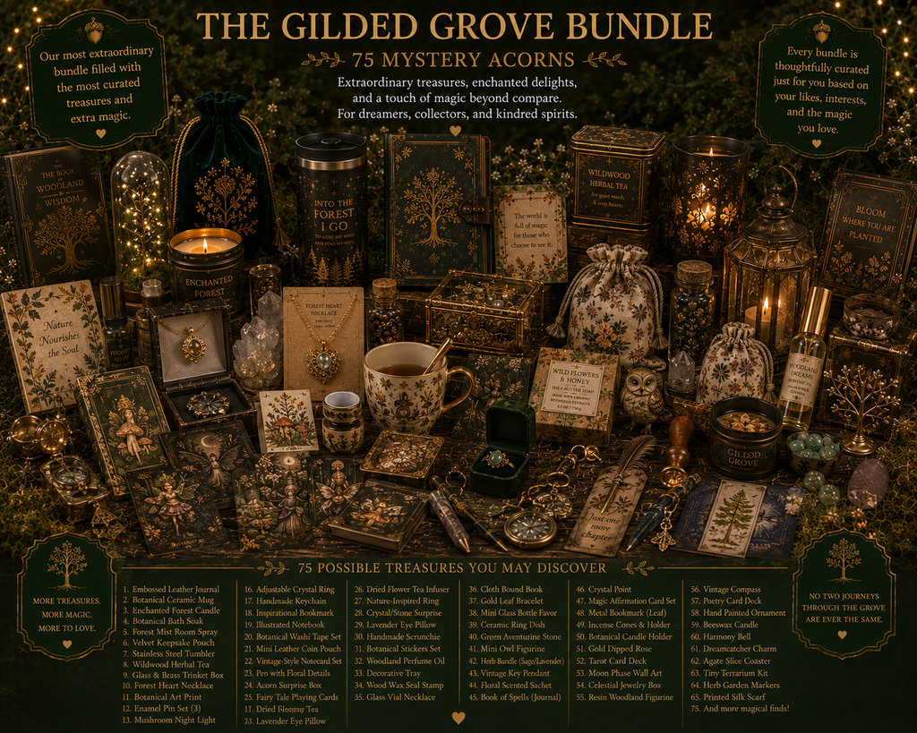 👑 Gilded Grove Bundle – 65 Mystery Acorns 👑