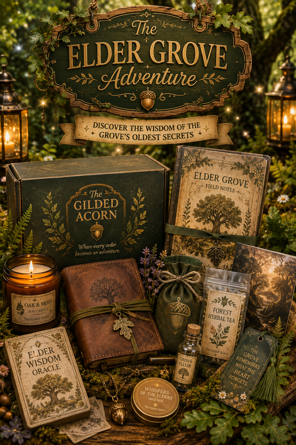 THE ELDER GROVE ADVENTURE — $184.99

42 Premium Treasures • Individually Curated • A Journey Unlike Any Other